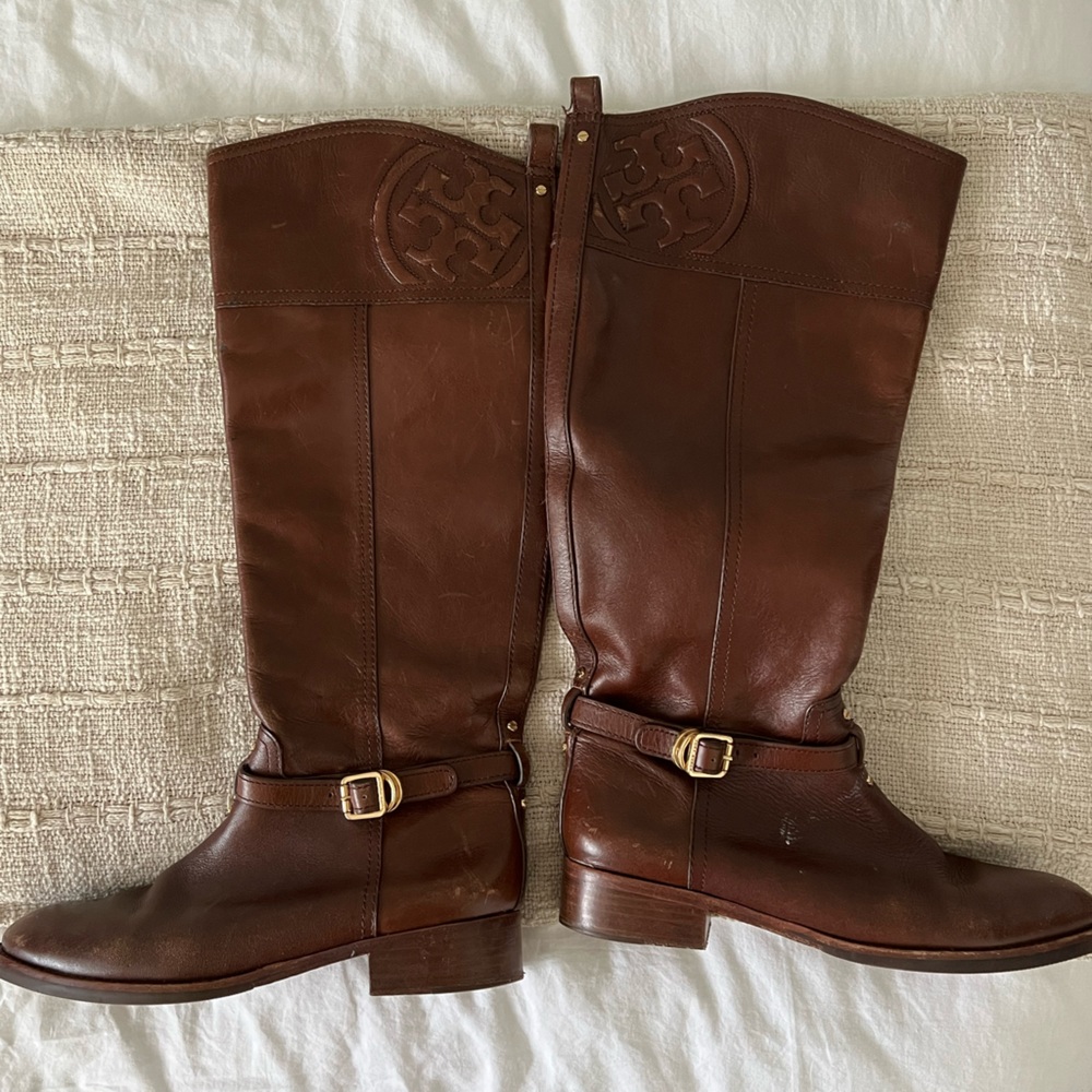 Tory Burch size 8 brown leather boots